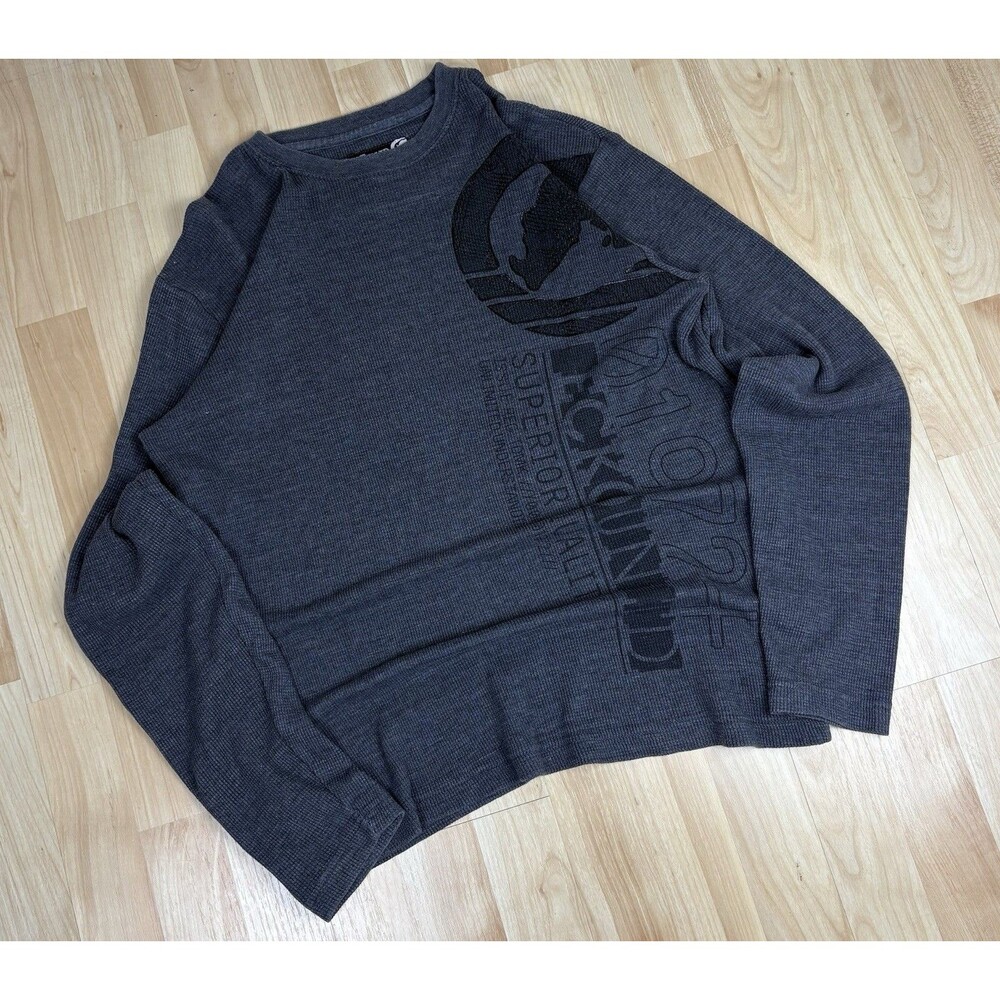 Y2K Ecko Unltd. Graphic Thermal T-Shirt / Long Sleeve / Size Medium / Grey